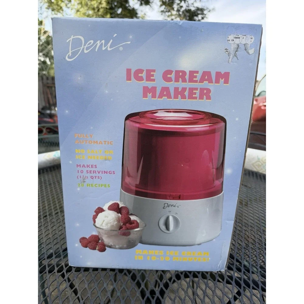 NIB Deni 1.5 Qt Automatic Ice Cream Maker  Mo.5205 Sorbet Sherbet Frozen Yogurt
